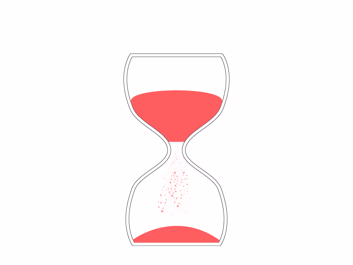 A visual representation of time running out